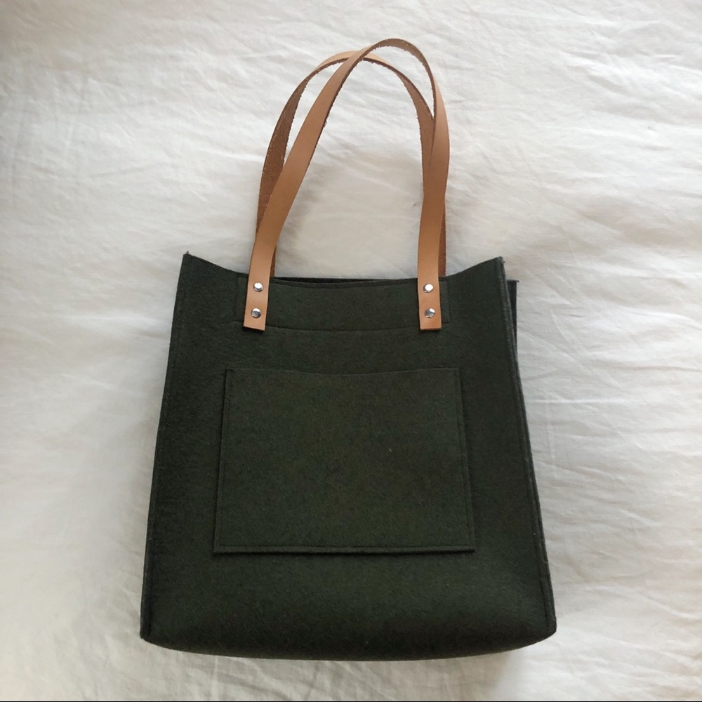 Forest green tote